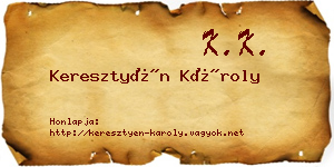Keresztyén Károly névjegykártya