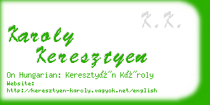 karoly keresztyen business card